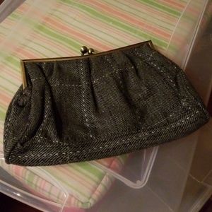 Gray and Gold Clutch